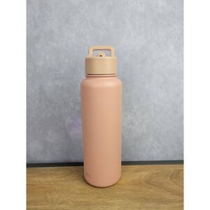 Simple Modern Summit 40oz Water Bottle Peach Pink Stainless Steel Straw Lid